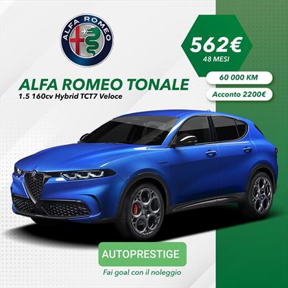 Alfa Romeo Tonale 1.5 160 Cv Hybrid TCT7 Veloce Noleggio L.T. - glavna slika